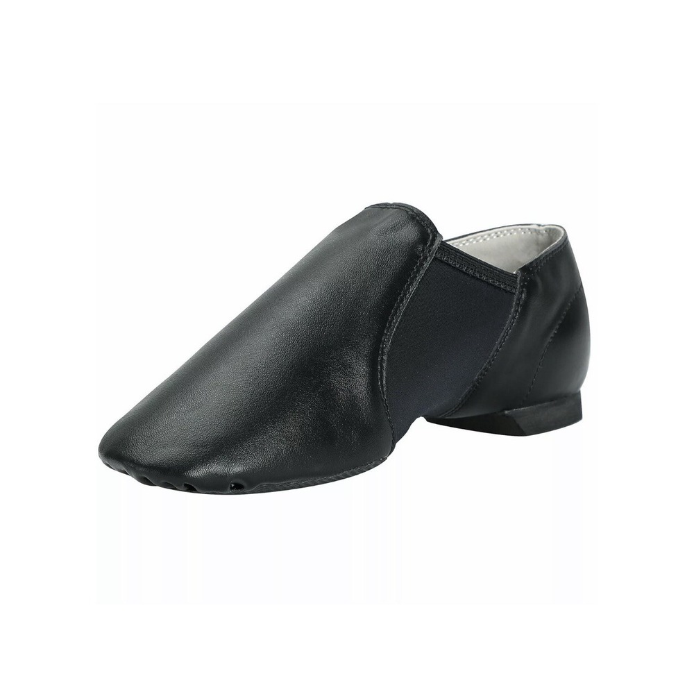 Linodes Synthetic Leather Jazz Dance Shoe Slip-on for Women's 8.5 Black